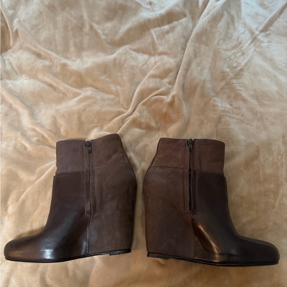 Vince Brown Garren Leather Ankle Boots 8M - Picture 4 of 7